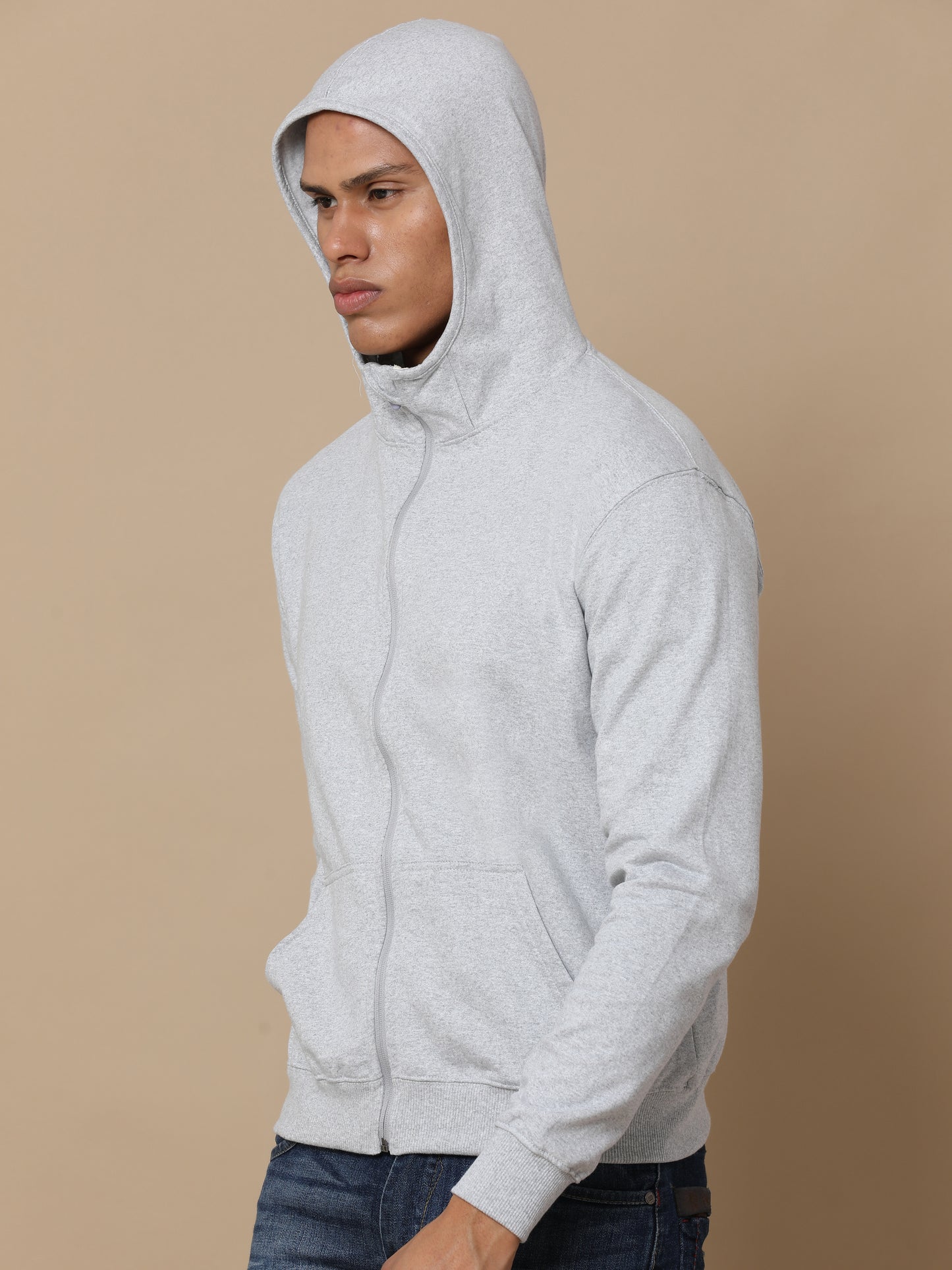 Heather Grey - 2-in-1 Zipper